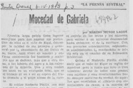Mocedad de Gabriela Mocedad de Gabriela