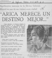 Arica merece un destino mejor... Arica merece un destino mejor...