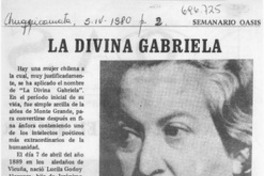 La divina Gabriela La divina Gabriela
