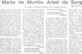 Marta de Munita: Arbol de sangre Marta de Munita: Arbol de sangre
