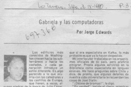 Gabriela y las computadoras Gabriela y las computadoras