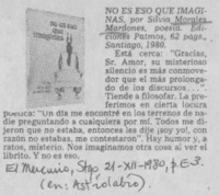 No es eso que imaginas. No es eso que imaginas.