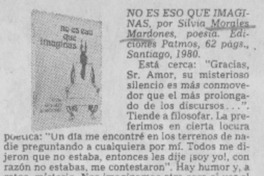 No es eso que imaginas. No es eso que imaginas.