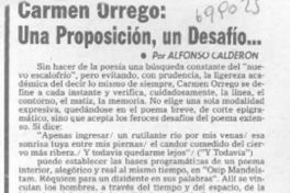 Carmen Orrego: una proposición, un desafío... Carmen Orrego: una proposición, un desafío...
