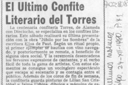 El Último confite literario del Torres. El Último confite literario del Torres.