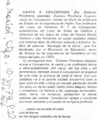 Canto a Concepción. Canto a Concepción.