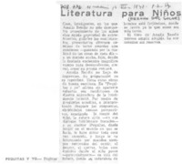 Literatura para niños Literatura para niños
