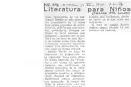 Literatura para niños Literatura para niños