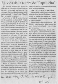 La Vida de la autora de "Papelucho". La Vida de la autora de "Papelucho".