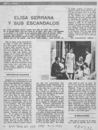 Elisa Serrana y sus escándalos Elisa Serrana y sus escándalos