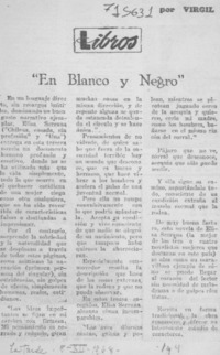 En blanco y negro" En blanco y negro"