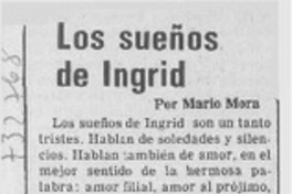Los sueños de Ingrid Los sueños de Ingrid
