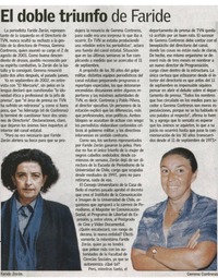 El doble triunfo de Faride. El doble triunfo de Faride.