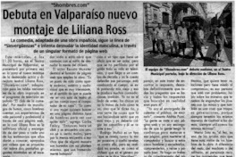 Debuta en Valparaíso nuevo montaje de Liliana Ross Debuta en Valparaíso nuevo montaje de Liliana Ross