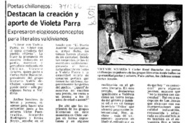 Destacan la creación y aporte de Violeta Parra Destacan la creación y aporte de Violeta Parra
