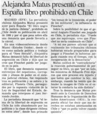Alejandra Matus presentó en España libro prohibido en Chile Alejandra Matus presentó en España libro prohibido en Chile