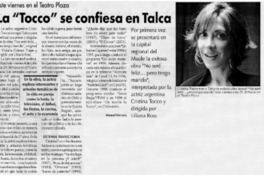 La "Tocco" se confiesa en Talca La "Tocco" se confiesa en Talca