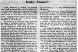 Lenka Franulic Lenka Franulic