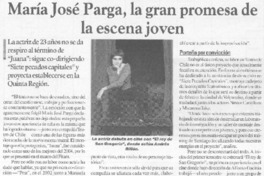 María José Parga, la gran promesa de la escena joven María José Parga, la gran promesa de la escena joven