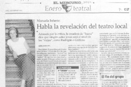 Habla la revelación del teatro local Habla la revelación del teatro local