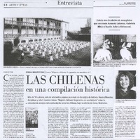 Las chilenas en una compilación histórica (entrevista) Las chilenas en una compilación histórica (entrevista)
