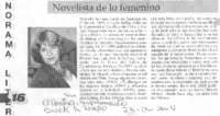 Novelista de lo femenino Novelista de lo femenino