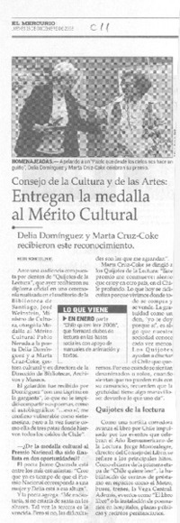 Entregan la medalla al Mérito Cultural Entregan la medalla al Mérito Cultural