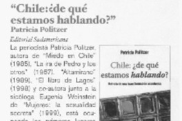 Chile: ¿de qué estamos hablando? Chile: ¿de qué estamos hablando?
