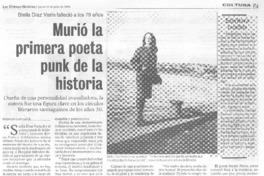 Murió la primera poeta punk de la historia Murió la primera poeta punk de la historia