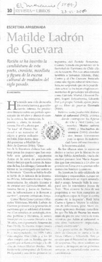 Matilde Ladrón de Guevara. Matilde Ladrón de Guevara.