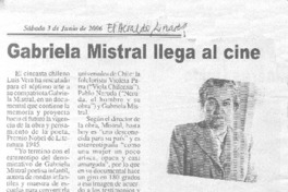 Gabriela Mistral llega al cine Gabriela Mistral llega al cine