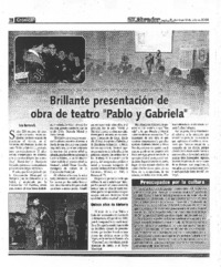 Brillante presentación de la obra de teatro "Pablo y Gabriela" Brillante presentación de la obra de teatro "Pablo y Gabriela"
