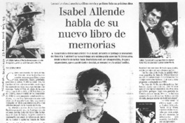 Isabel allende habla de su nuevo libro de memorias Isabel allende habla de su nuevo libro de memorias