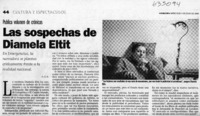 Las sospechas de Diamela Eltit <artículo> A. G. B. Las sospechas de Diamela Eltit <artículo> A. G. B.