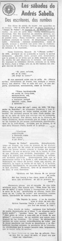 Dos escritores, dos rumbos Dos escritores, dos rumbos