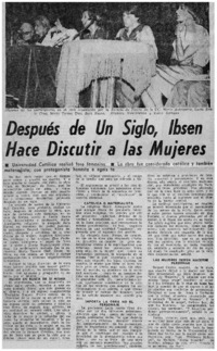 Después de un siglo, Ibsen hace discutir a las mujeres Después de un siglo, Ibsen hace discutir a las mujeres