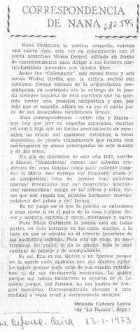 Correspondencia de Nana Correspondencia de Nana
