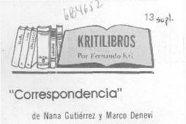 Correspondencia". Correspondencia".