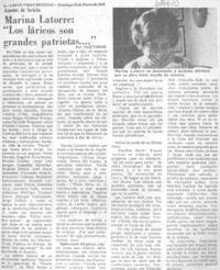 Marina Latorre: "los láricos son grandes patriotas--" Marina Latorre: "los láricos son grandes patriotas--"