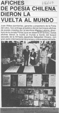 Afiches de poesía chilena dieron la vuelta al mundo. Afiches de poesía chilena dieron la vuelta al mundo.