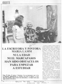 La escritora y pintora María Lamm ni la edad ni el marcapasos han sido obstáculos para empezar a estudiar La escritora y pintora María Lamm ni la edad ni el marcapasos han sido obstáculos para empezar a estudiar