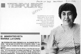 Minientrevista Marina Latorre. Minientrevista Marina Latorre.