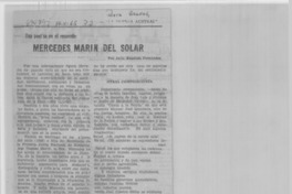 Mercedes Marín del Solar Mercedes Marín del Solar