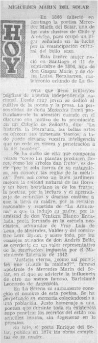 Mercedes Marín del Solar. Mercedes Marín del Solar.