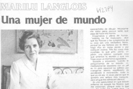 Marilú Langlois una mujer de mundo. Marilú Langlois una mujer de mundo.