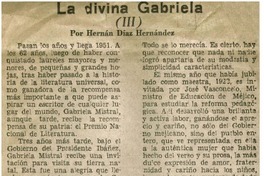 La divina Gabriela La divina Gabriela