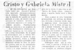 Cristo y Gabriela Mistral. Cristo y Gabriela Mistral.