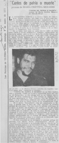 Cantos de patria o muerte" Cantos de patria o muerte"