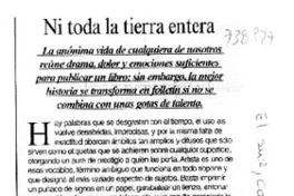 Ni toda la tierra entera Ni toda la tierra entera