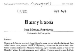El azar y la teoría El azar y la teoría